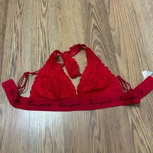 Womens red bralette from pink, size extra small
